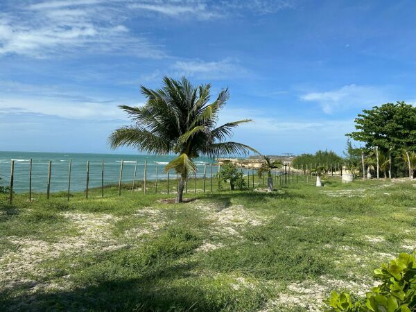 Imagem 1 de Terreno frente ao mar, pé na areia, com três lotes em Fortim